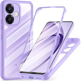   Techsuit - ColorVerse 360 tok kijelzővédővel - Oppo A40 4G / A60 5G - Lila