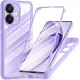 Techsuit - ColorVerse 360 tok kijelzővédővel - Oppo A40 4G / A60 5G - Lila