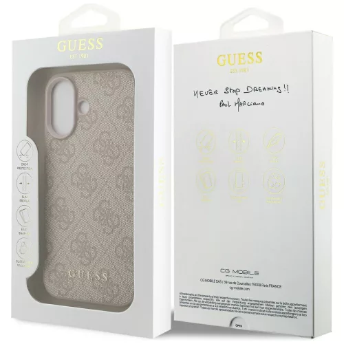 Guess - Keménytok 4G Klasszikus (GUHCP17SG4GFPI) - iPhone 17 - Rózsaszín