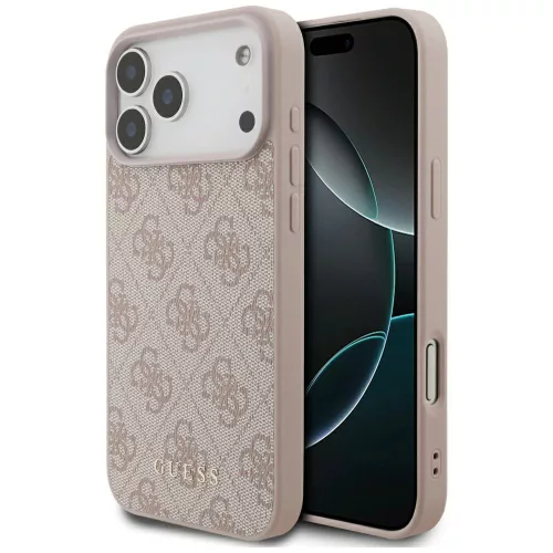 Guess - Keménytok 4G Klasszikus (GUHCP17LG4GFPI) - iPhone 17 Pro - Rózsaszín