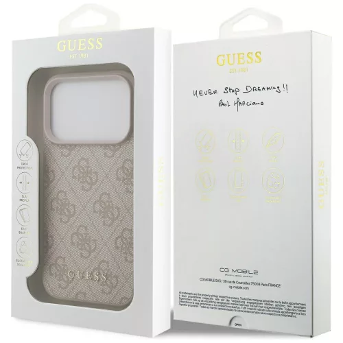 Guess - Keménytok 4G Klasszikus (GUHCP17LG4GFPI) - iPhone 17 Pro - Rózsaszín
