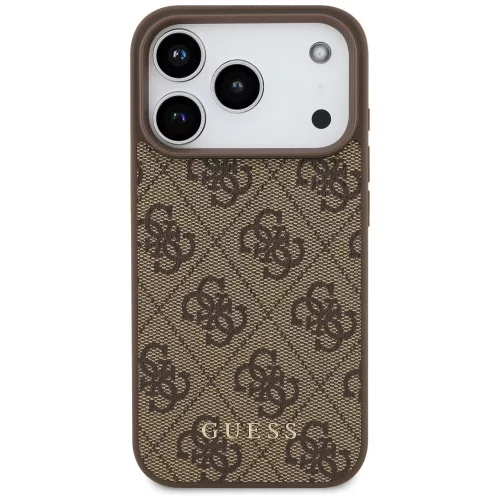 Guess - Keménytok 4G Klasszikus (GUHCP17LG4GFBR) - iPhone 17 Pro - Barna