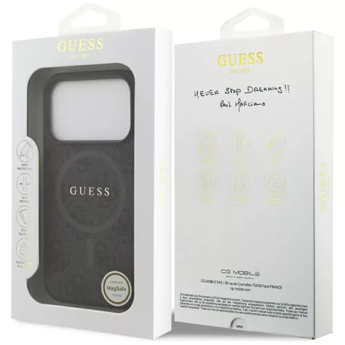 Guess - 4G Ring Classic Logo MagSafe (GUHMP17LG4GFRK) - iPhone 17 Pro - Black