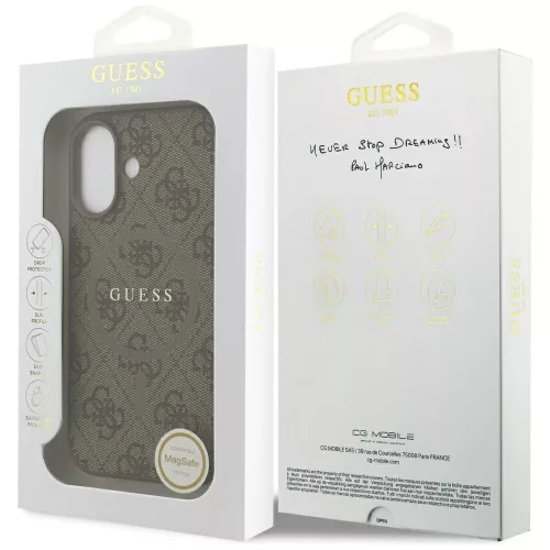 Guess - 4G Gyűrű Klasszikus Logó MagSafe (GUHMP17SG4GFRW) - iPhone 17 - Barna