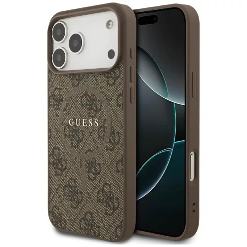 Guess - 4G Gyűrű Klasszikus Logó MagSafe (GUHMP17XG4GFRW) - iPhone 17 Pro Max - Barna