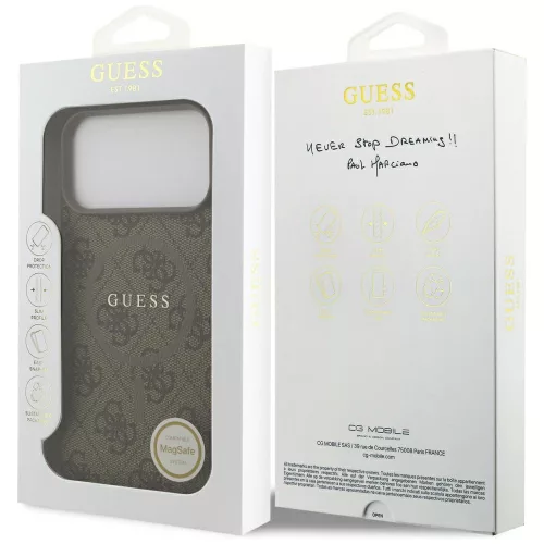 Guess - 4G Gyűrű Klasszikus Logó MagSafe (GUHMP17XG4GFRW) - iPhone 17 Pro Max - Barna