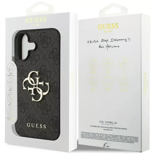 Guess - Keménytok 4G Nagy Logó (GUHCP17S4GMGGR) - iPhone 17 - Fekete