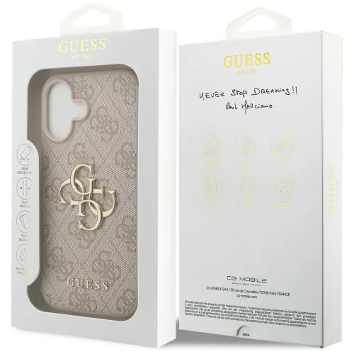 Guess - Keménytok 4G Nagy Logó (GUHCP17S4GMGPI) - iPhone 17 - Rózsaszín