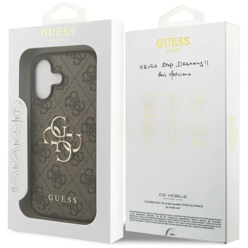 Guess - Keménytok 4G Nagy Logó (GUHCP17S4GMGBR) - iPhone 17 - Barna
