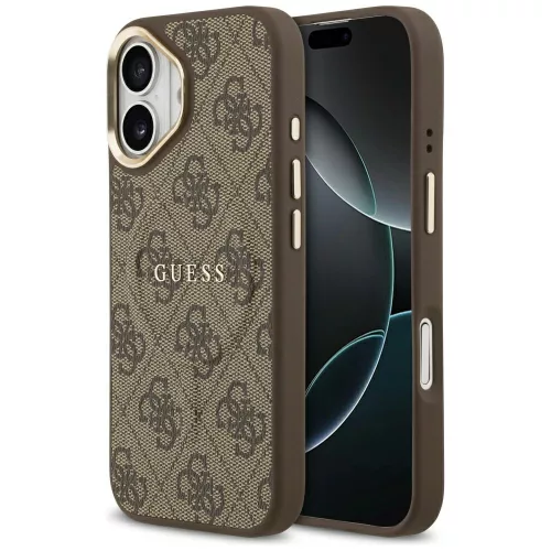 Guess - Keménytok 4G Klasszikus MagSafe (GUHMP17SP4MSEGCW) - iPhone 17 - Barna
