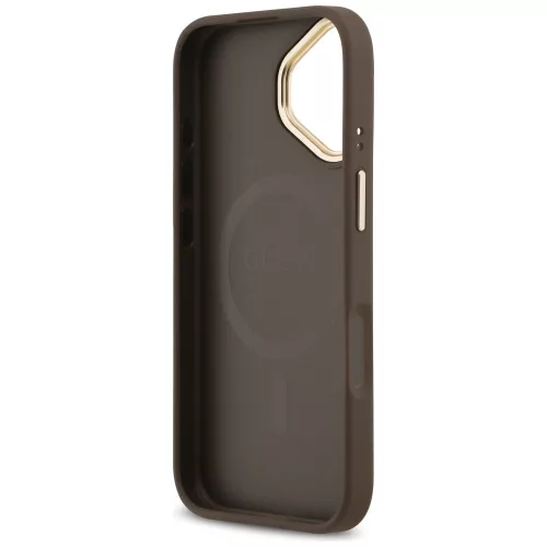 Guess - Keménytok 4G Klasszikus MagSafe (GUHMP17SP4MSEGCW) - iPhone 17 - Barna