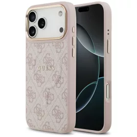  Guess - Keménytok 4G Klasszikus MagSafe (GUHMP17LP4MSEGCP) - iPhone 17 Pro - Rózsaszín