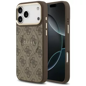   Guess - Keménytok 4G Klasszikus MagSafe (GUHMP17LP4MSEGCW) - iPhone 17 Pro - Barna