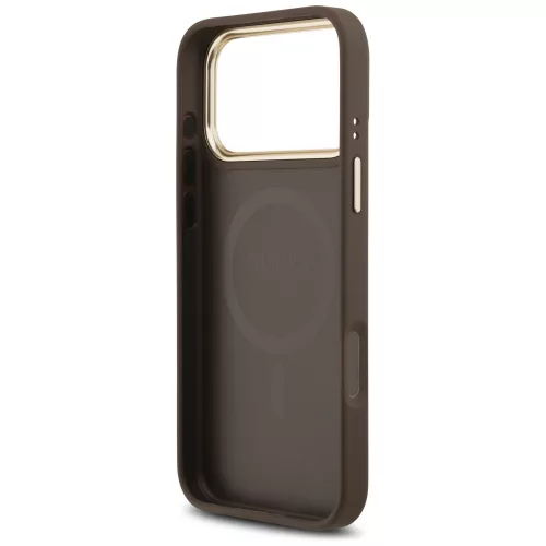 Guess - Keménytok 4G Klasszikus MagSafe (GUHMP17LP4MSEGCW) - iPhone 17 Pro - Barna
