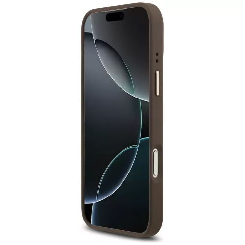 Guess - Keménytok 4G Klasszikus MagSafe (GUHMP17LP4MSEGCW) - iPhone 17 Pro - Barna