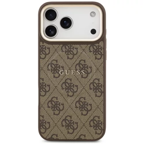 Guess - Keménytok 4G Klasszikus MagSafe (GUHMP17LP4MSEGCW) - iPhone 17 Pro - Barna