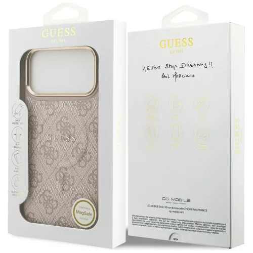 Guess - Keménytok 4G Klasszikus MagSafe (GUHMP17XP4MSEGCP) - iPhone 17 Pro Max - Rózsaszín