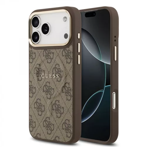 Guess - Keménytok 4G Klasszikus MagSafe (GUHMP17XP4MSEGCW) - iPhone 17 Pro Max - Barna