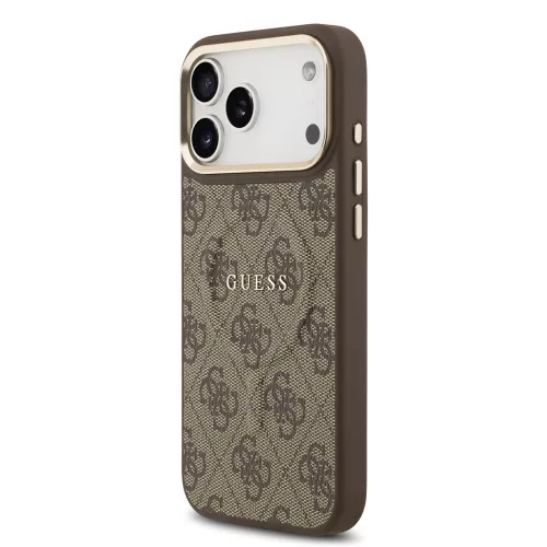 Guess - Keménytok 4G Klasszikus MagSafe (GUHMP17XP4MSEGCW) - iPhone 17 Pro Max - Barna