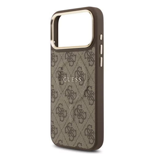 Guess - Keménytok 4G Klasszikus MagSafe (GUHMP17XP4MSEGCW) - iPhone 17 Pro Max - Barna