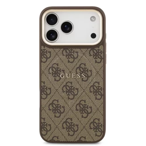 Guess - Keménytok 4G Klasszikus MagSafe (GUHMP17XP4MSEGCW) - iPhone 17 Pro Max - Barna