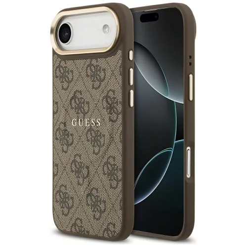 Guess - Keménytok 4G Klasszikus MagSafe (GUHMP17MP4MSEGCW) - iPhone 17 Air - Barna