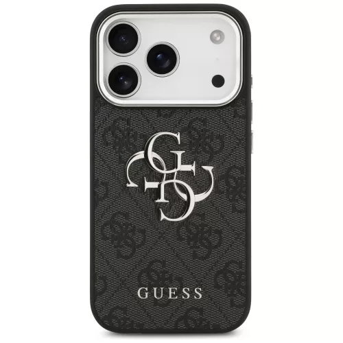 Guess - Keménytok Nagy 4G Klasszikus Logó (GUHCP17LP4G4SMCK) - iPhone 17 Pro - Fekete
