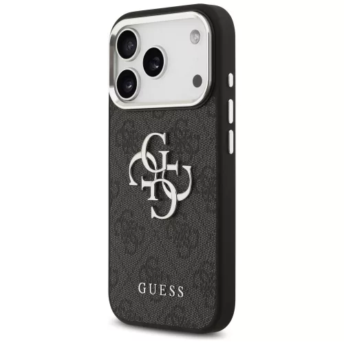 Guess - Keménytok Nagy 4G Klasszikus Logó (GUHCP17LP4G4SMCK) - iPhone 17 Pro - Fekete
