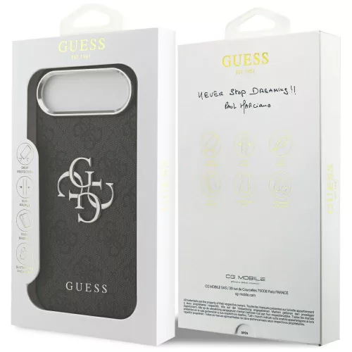 Guess - Keménytok Nagy 4G Klasszikus Logó (GUHCP17MP4G4SMCK) - iPhone 17 Air - Fekete