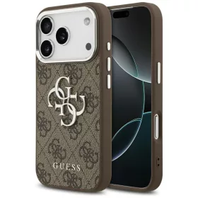   Guess - Keménytok Nagy 4G Klasszikus Logó (GUHCP17LP4G4SMCW) - iPhone 17 Pro - Barna