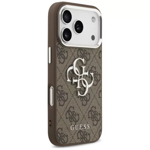 Guess - Keménytok Nagy 4G Klasszikus Logó (GUHCP17LP4G4SMCW) - iPhone 17 Pro - Barna