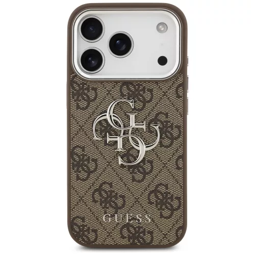 Guess - Keménytok Nagy 4G Klasszikus Logó (GUHCP17LP4G4SMCW) - iPhone 17 Pro - Barna