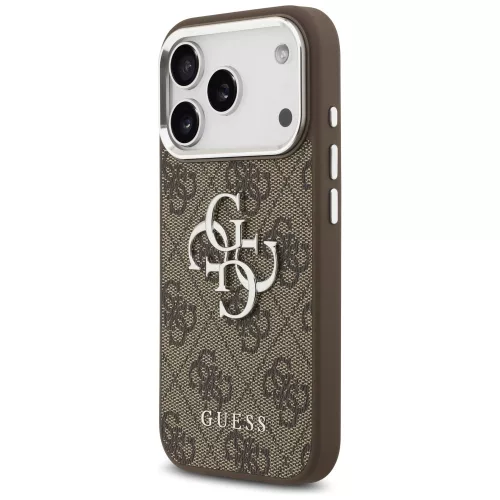 Guess - Keménytok Nagy 4G Klasszikus Logó (GUHCP17LP4G4SMCW) - iPhone 17 Pro - Barna