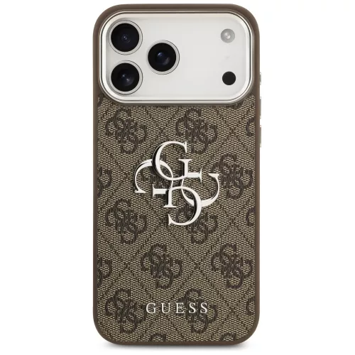 Guess - Keménytok Nagy 4G Klasszikus Logó (GUHCP17XP4G4SMCW) - iPhone 17 Pro Max - Barna