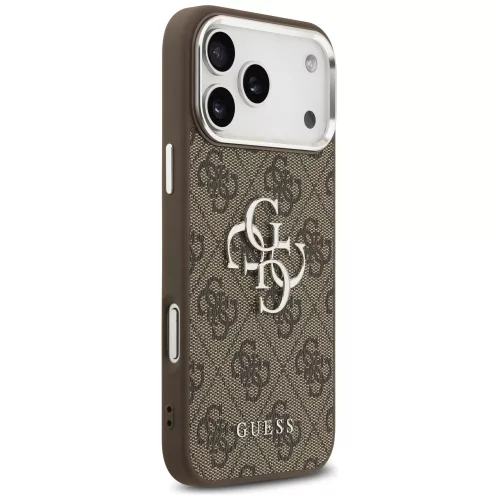 Guess - Keménytok Nagy 4G Klasszikus Logó (GUHCP17XP4G4SMCW) - iPhone 17 Pro Max - Barna
