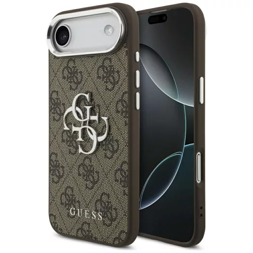 Guess - Keménytok Nagy 4G Klasszikus Logó (GUHCP17MP4G4SMCW) - iPhone 17 Air - Barna