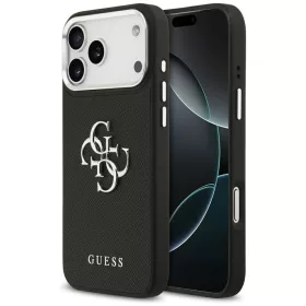   Guess - Hardcase 4G Grained Big and Classic Logo (GUHCP17LPG4SMCEK) - iPhone 17 Pro - Black