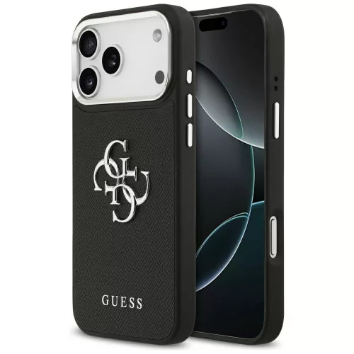 Guess - Hardcase 4G Grained Big and Classic Logo (GUHCP17LPG4SMCEK) - iPhone 17 Pro - Black