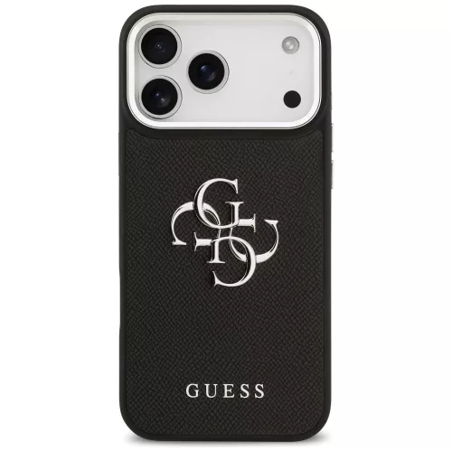 Guess - Hardcase 4G Grained Big and Classic Logo (GUHCP17LPG4SMCEK) - iPhone 17 Pro - Black