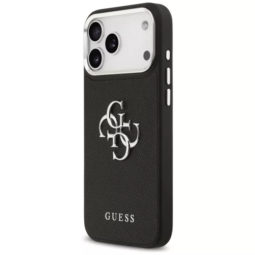 Guess - Hardcase 4G Grained Big and Classic Logo (GUHCP17XPG4SMCEK) - iPhone 17 Pro Max - Black