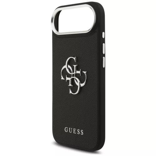 Guess - Keménytok 4G Szemcsézett Nagy és Klasszikus Logó (GUHCP17MPG4SMCEK) - iPhone 17 Air - Fekete
