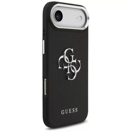 Guess - Keménytok 4G Szemcsézett Nagy és Klasszikus Logó (GUHCP17MPG4SMCEK) - iPhone 17 Air - Fekete