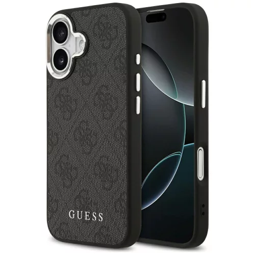 Guess - Keménytok 4G Klasszikus Logó MagSafe (GUHMP17SP4GSSMCK) - iPhone 17 - Fekete