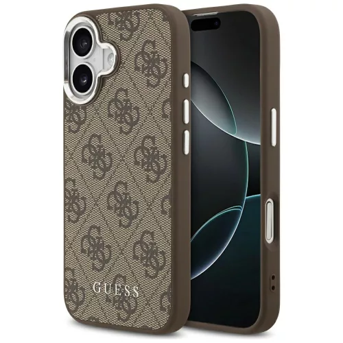 Guess - Keménytok 4G Klasszikus Logó MagSafe (GUHMP17SP4GSSMCW) - iPhone 17 - Barna