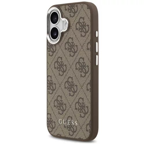 Guess - Keménytok 4G Klasszikus Logó MagSafe (GUHMP17SP4GSSMCW) - iPhone 17 - Barna