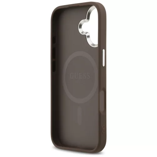Guess - Keménytok 4G Klasszikus Logó MagSafe (GUHMP17SP4GSSMCW) - iPhone 17 - Barna