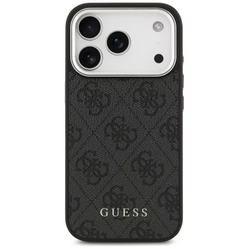 Guess - Keménytok 4G Klasszikus Logó MagSafe (GUHMP17LP4GSSMCK) - iPhone 17 Pro - Fekete