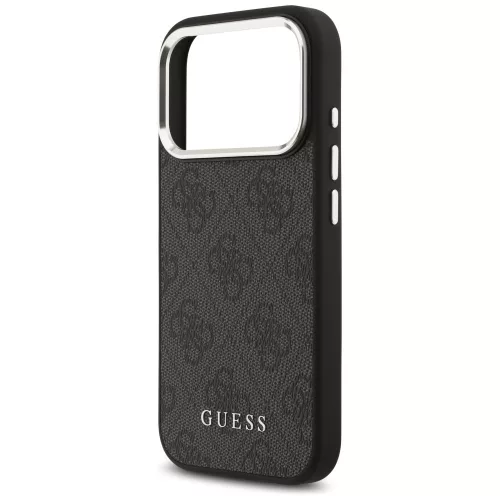 Guess - Keménytok 4G Klasszikus Logó MagSafe (GUHMP17LP4GSSMCK) - iPhone 17 Pro - Fekete