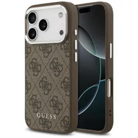   Guess - Keménytok 4G Klasszikus Logó MagSafe (GUHMP17LP4GSSMCW) - iPhone 17 Pro - Barna