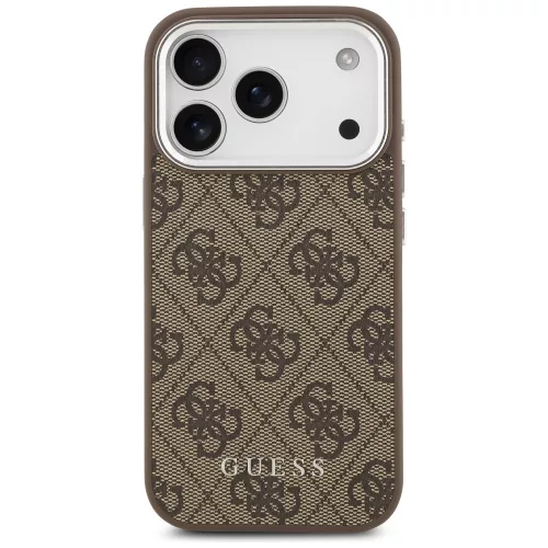 Guess - Keménytok 4G Klasszikus Logó MagSafe (GUHMP17LP4GSSMCW) - iPhone 17 Pro - Barna